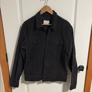 Old Navy Corduroy Trucker Jacket - charcoal/black